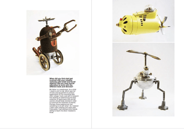 Flesh & Bone magazine article on artist Tal Avitzur, pages 10-11.