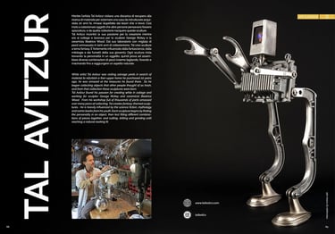 Pages 68-69 of Glamour Affair article about artist Tal Avitzur.