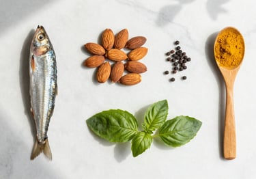 CoQ10 and magnesium-rich foods with natural supplements for mitochondrial energy support