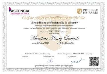 Artificial Intelligence Project Manager Certificate