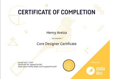 Dataiku Core Designer Certificate