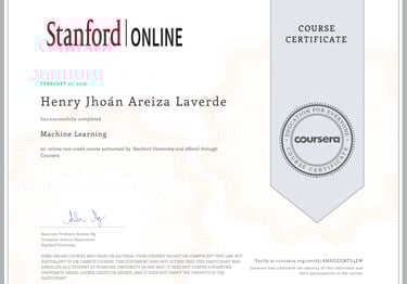 Machine Learning Certificate