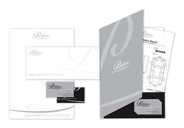stationery, business cards, letter head, folder