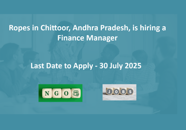 Ropes in Chittoor, Andhra Pradesh, is hiring a Finance Manager