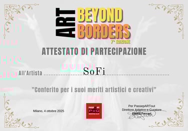 Certificat de ma participation à la 7e édition de l'Art beyond Bonders