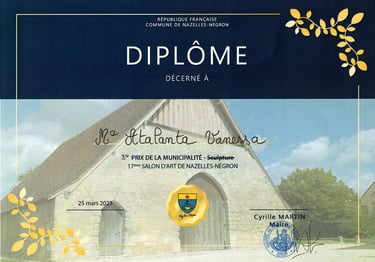 3e prix du salon des arts de Nazelles Négron