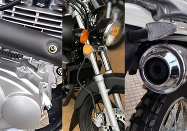 a motorcycle with a motorcycle engine and a motorcycle
