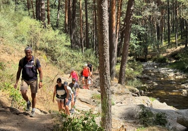 personas caminando por las Pesquerías Reales
