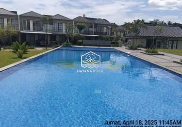 Kolam renang dengan desain minimalis dan fungsuonal di Semarang buatan dayanapool