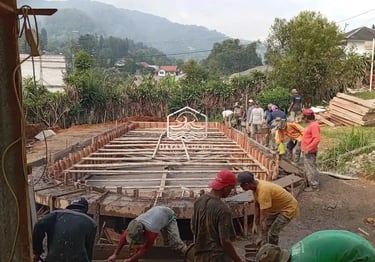 proses pembuatan kolam renang oleh dayanapool
