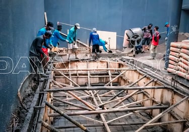 Begisting yang kokoh untuk pengecoran Kolam renang yang aman