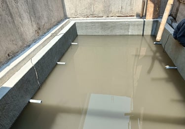 proses tes rendam kolam renang