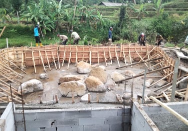 proses pembuatan kolam renang tahap pengecoran struktur kolam renang