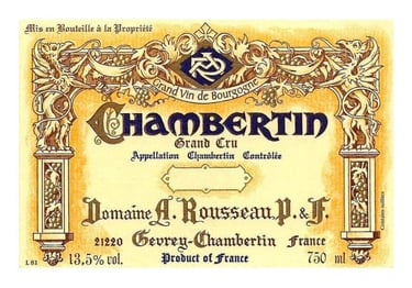 Domaine Armand Rousseau's Chambertin Bottle Label