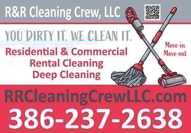 Reliable Cleaning Services Palm Coast FL Commercial Residential Vacation Rentals Call 386-237-2638