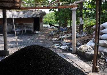Lime shell plant in Kochi, Kerala, India
