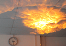 combustion of gas in a chemistry lab