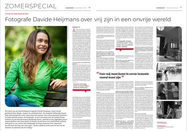 newspaper article about Davide 