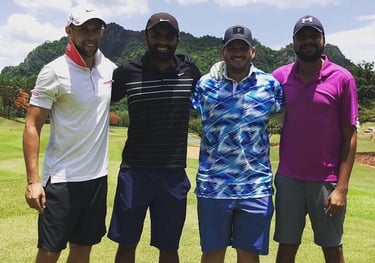 Guys on a golf holiday in Thailand curated by Francesco Luxury Travels Villas Weddings