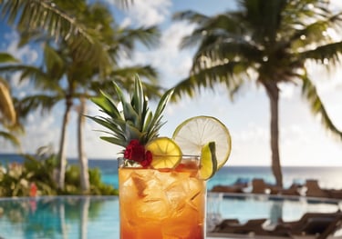 cocktail au bord de la piscine