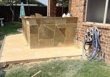 Partially Finished Backyard Bar