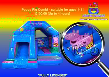 Peppa Pig Bouncy Castle Plymouth with Slide