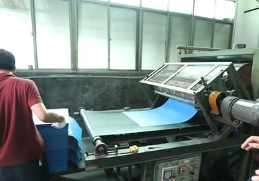 Mixture sheet extrusion process for foam-based fitness accessories manufacturing