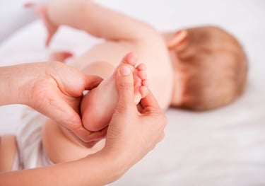 a baby's feet and feet are shown in this picture