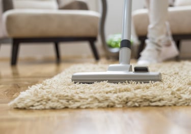 Carpet extractor cleaning a high-traffic area
