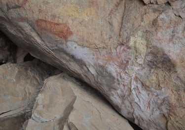 The Bushman San cave paintings, Giants Castle, South Africa