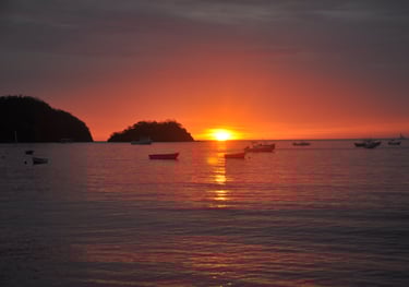 Sunset at playa del Cocos, Guancastle, Cosrta Rica
