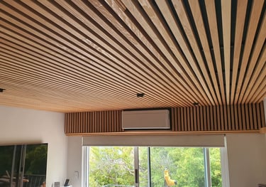 Austratus battens used to create feature ceiling