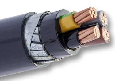 a close up of a close up of a cable with a cable Kabel Metal Indonesia