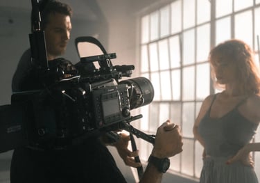 tournage de publicité avec camera