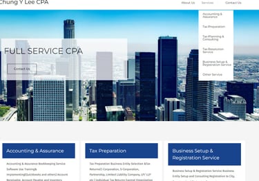 a website page with a cityscapeople website