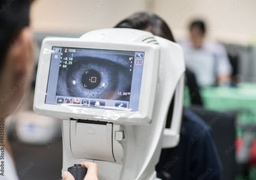 a person with a camera and a monitor screen