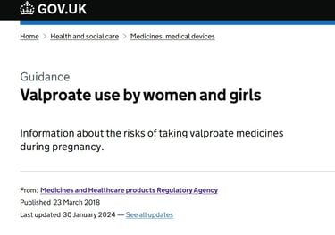 Screenshot of linked page