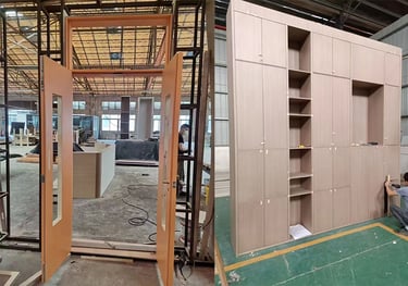 trial assembly of door