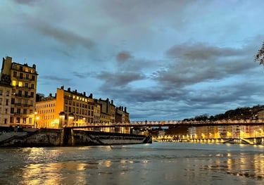 Vue sur la Saône, à Lyon