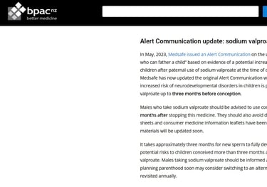 Screen shot of linked web page