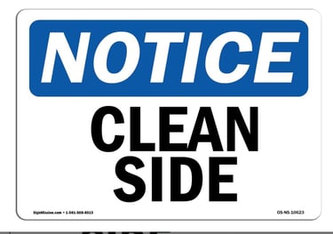 Clean Side Sign 