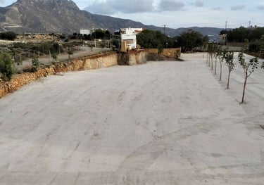 Leveling and grading of a residential outdoor area