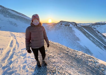 the hike from Hveragerði , Iceland