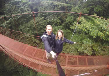 suspension bridge at the Monteverde Cloud Forest Reserve, Costa Rica