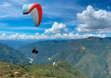 parapente en el cañon del chicamocha