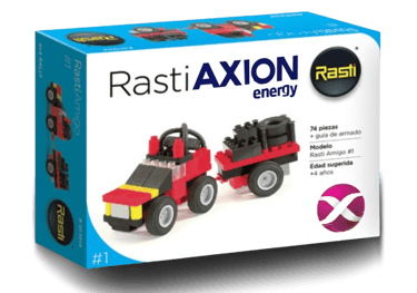 a box of rasp's rasp axion energy toy axion CorpoRASTI Regalos empresarios