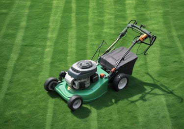 a lawn mowering with a lawn mowering