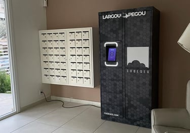 Armário airlocker azul duplo auxiliar empresa condominio locker armario inteligente entrega