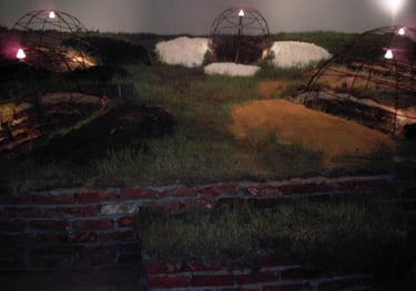 Installation Another installation: Reconstruction of Two Versions of Holes—Goethe Institute in Ale