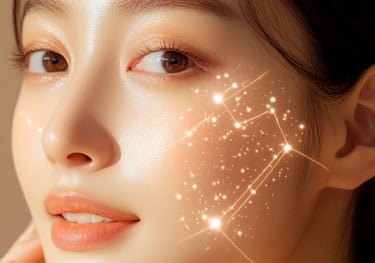 Rostro iluminado representa el tratamiento ADN de salmón con polinucleótidos en AR Clinic.